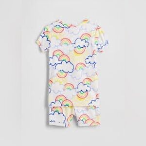 GAP Kids Sunshine Rainbow Cloud Print Pajama Set Sz 6